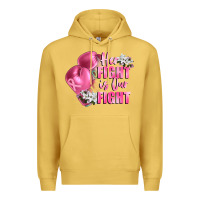 Antique Gold her fight is our fight Breast cancer awareness Premium Hoodie - FaDigitalArtStudio