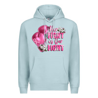 Blue Mist her fight is our fight Breast cancer awareness Premium Hoodie - FaDigitalArtStudio