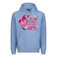 Colony Blue her fight is our fight Breast cancer awareness Premium Hoodie - FaDigitalArtStudio