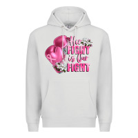Dove Grey her fight is our fight Breast cancer awareness Premium Hoodie - FaDigitalArtStudio