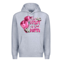 Heather Grey her fight is our fight Breast cancer awareness Premium Hoodie - FaDigitalArtStudio