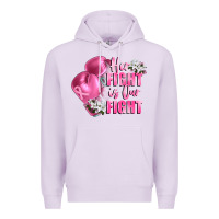 Lilac her fight is our fight Breast cancer awareness Premium Hoodie - FaDigitalArtStudio