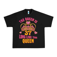 Black the queen is 37 long live the queen kopya Urban Heavy Tee - Jasminsmagicworld