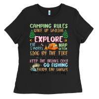 Camping Rules Ladies Tee | Teevron