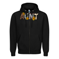 Black aunt Zipper Hoodie - OliviaCreatesArt