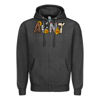 Charcoal Heather aunt Zipper Hoodie - OliviaCreatesArt