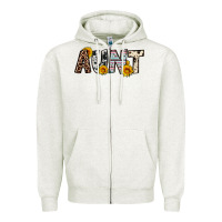 Oatmeal Heather aunt Zipper Hoodie - OliviaCreatesArt