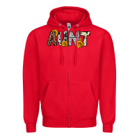 Red aunt Zipper Hoodie - OliviaCreatesArt