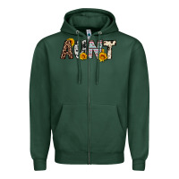 Sports Green aunt Zipper Hoodie - OliviaCreatesArt