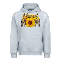 Heather Grey blessed mom sunflower Urban Hoodie - RacoonDesign