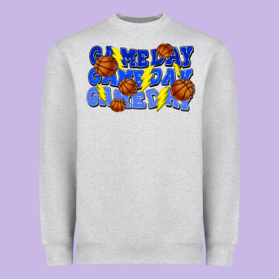 Game Day Game Day Game Day Lightning Bolt Heavyweight Sweatshirt Designed By Howdyjamesfarm