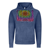 Vintage Denim colorful zebra background Vintage Hoodie - RanaPortraitStore