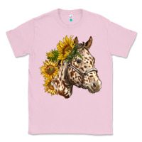 Bubblegum Pink appaloosa horse with sunflowers Classic Tee - LillyAllenDesigns