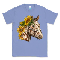 Colony Blue appaloosa horse with sunflowers Classic Tee - LillyAllenDesigns