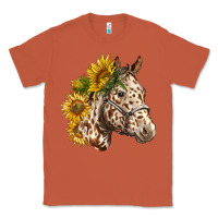 Copper appaloosa horse with sunflowers Classic Tee - LillyAllenDesigns