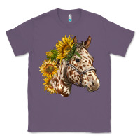 Lavender appaloosa horse with sunflowers Classic Tee - LillyAllenDesigns