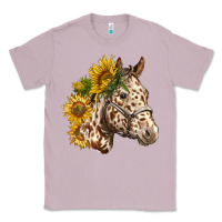 Lilac appaloosa horse with sunflowers Classic Tee - LillyAllenDesigns