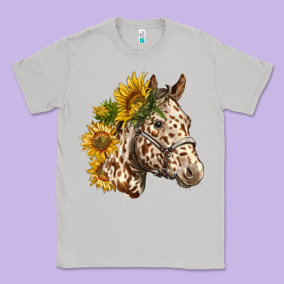 Appaloosa Horse With Sunflowers Classic Tee Designed By Lillyallendesigns