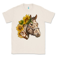 Natural appaloosa horse with sunflowers Classic Tee - LillyAllenDesigns