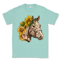Seafoam appaloosa horse with sunflowers Classic Tee - LillyAllenDesigns