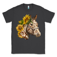Smoke appaloosa horse with sunflowers Classic Tee - LillyAllenDesigns