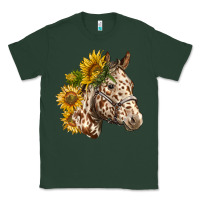 Sports Green appaloosa horse with sunflowers Classic Tee - LillyAllenDesigns
