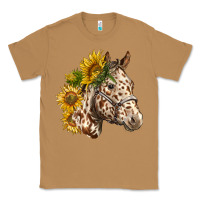 Toasted Coconut appaloosa horse with sunflowers Classic Tee - LillyAllenDesigns