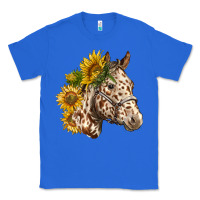 True Royal appaloosa horse with sunflowers Classic Tee - LillyAllenDesigns