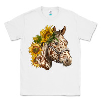 White appaloosa horse with sunflowers Classic Tee - LillyAllenDesigns