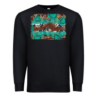 Black cowhide gemstone leather background Premium Sweatshirt - FaDigitalArtStudio