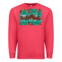 Cardinal cowhide gemstone leather background Premium Sweatshirt - FaDigitalArtStudio