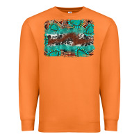 Carrot cowhide gemstone leather background Premium Sweatshirt - FaDigitalArtStudio