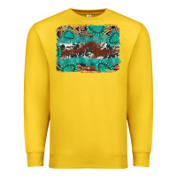 Lemon cowhide gemstone leather background Premium Sweatshirt - FaDigitalArtStudio