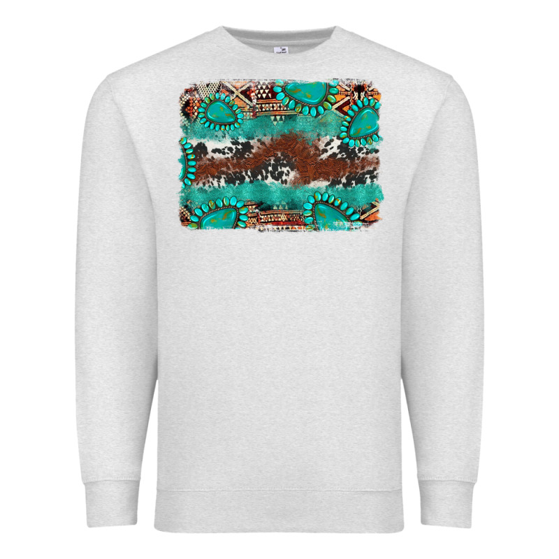Cowhide Gemstone Leather Background Premium Sweatshirt by FaDigitalArtStudio | Teevron