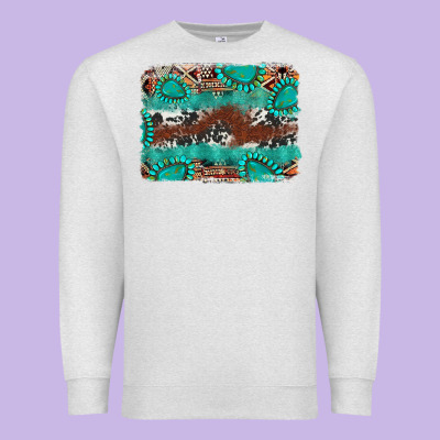 Cowhide Gemstone Leather Background Premium Sweatshirt Designed By Fadigitalartstudio