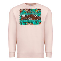 Pale Pink cowhide gemstone leather background Premium Sweatshirt - FaDigitalArtStudio