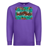 Purple cowhide gemstone leather background Premium Sweatshirt - FaDigitalArtStudio