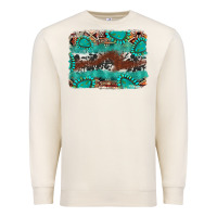 Sandshell cowhide gemstone leather background Premium Sweatshirt - FaDigitalArtStudio