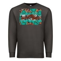 Smoke cowhide gemstone leather background Premium Sweatshirt - FaDigitalArtStudio