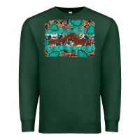 Sports Green cowhide gemstone leather background Premium Sweatshirt - FaDigitalArtStudio