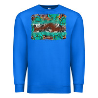 True Royal cowhide gemstone leather background Premium Sweatshirt - FaDigitalArtStudio