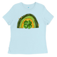St Patrick S Day Shamrock Rainbow Ladies Tee | Teevron