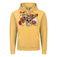 Mexican Skull Sombrero Tequila Bottle Paper Roses Vintage Hoodie | Teevron
