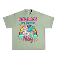Oil Green unicorns are born in may Urban Heavy Tee - Jasminsmagicworld