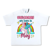 White unicorns are born in may Urban Heavy Tee - Jasminsmagicworld