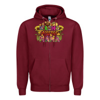 Burgundy Nacho average mama Zipper Hoodie - FaDigitalArtStudio
