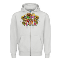 Dove Grey Nacho average mama Zipper Hoodie - FaDigitalArtStudio