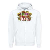 White Nacho average mama Zipper Hoodie - FaDigitalArtStudio