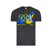Vintage Black october we wear blue and yellow with pumpkins Vintage Tee - Artiststas