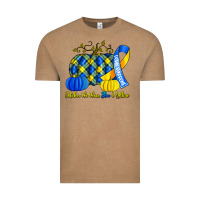 Vintage Coffee october we wear blue and yellow with pumpkins Vintage Tee - Artiststas